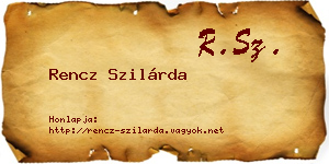 Rencz Szilárda névjegykártya